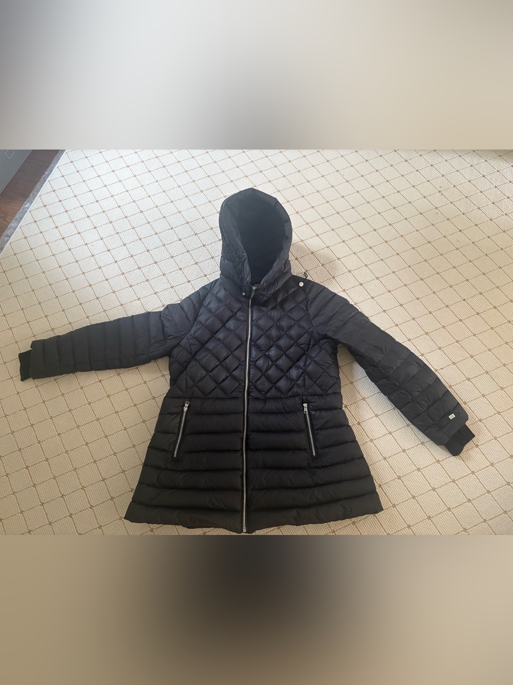 Soia & Kyo Black Quilted Hooded Puffer Coat - Women